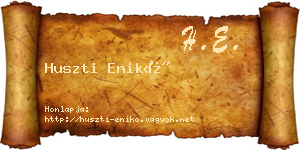 Huszti Enikő névjegykártya